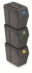 Prosperplast Sortibox 3 x 20 l hulladékgyűjtő 3 x 20 l szürke kő (ISWB20S3-405U) - allegro