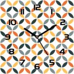 Coloray Üveg falióra Színes geometrikus körök 30x30 cm (pl-zsk-30x30-TD-209)
