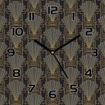 Coloray Art deco üveg falióra mintás sötét színek 30x30cm (pl-zsk-30x30-TD-109)