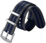 Helveti Curea NATO Sports stripes, albastru-gri 22 mm - 22 mm + 5 ani garanție și cadou GRATUIT (P65793)