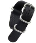 Helveti Curea NATO ZULU neagră (1) - 22 mm + 5 ani garanție și cadou GRATUIT