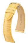 Hirsch Strap Hirsch London Lizard - ocru, lucios - 18 mm - L - Standardní délka (doporučujeme) - 16 mm - De aur + 5 ani garanție și cadou GRATUIT (P80307)