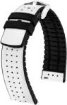 Hirsch Curea Hirsch Tiger - albă - 22 mm - L - Standardní délka (doporučujeme) - 20 mm - Argint + 5 ani garanție și cadou GRATUIT (P133406)