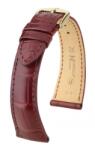 Hirsch Curea Hirsch London Alligator - burgundy, mat - 14 mm - M - Střední délka - 12 mm - Argint + 5 ani garanție și cadou GRATUIT (P93592)