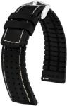 Hirsch Curea Hirsch Tiger - negru - 22 mm - L - Standardní délka (doporučujeme) - 20 mm - Argint + 5 ani garanție și cadou GRATUIT (P133486)
