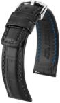 Hirsch Curea Hirsch Grand Duke - negru - 20 mm - L - Standardní délka (doporučujeme) - 18 mm - Argint + 5 ani garanție și cadou GRATUIT (P77152)