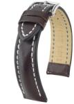 Hirsch Curea Hirsch Heavy Calf - maro - 22 mm - L - Standardní délka (doporučujeme) - 20 mm - Argint + 5 ani garanție și cadou GRATUIT (P77127)
