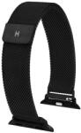 Hirsch Curea Hirsch Milanaise pentru Apple Watch - negru - 22 mm + 5 ani garanție și cadou GRATUIT (P106762)