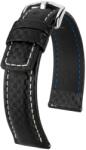 Hirsch Curea Hirsch Carbon - negru - 20 mm - L - Standardní délka (doporučujeme) - 18 mm - Argint + 5 ani garanție și cadou GRATUIT (P39716)