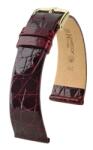 Hirsch Curea Hirsch Prestige Crocodile - burgundy - 16 mm - L - Standardní délka (doporučujeme) - 14 mm - Aur roz + 5 ani garanție și cadou GRATUIT (P101216)