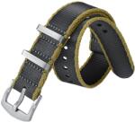 Helveti Curea NATO Sports gri/margine bej 20 mm - 20 mm + 5 ani garanție și cadou GRATUIT