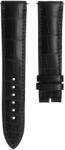 Biatec Curea din piele Biatec | Aligator negru autentic - 20 mm - Fără cataramă + 5 ani garanție și cadou GRATUIT