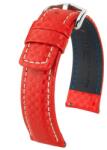 Hirsch Curea Hirsch Carbon - roșu - 22 mm - L - Standardní délka (doporučujeme) - 20 mm - Argint + 5 ani garanție și cadou GRATUIT (P39703)