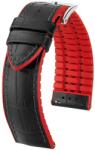 Hirsch Curea Hirsch Andy - negru-roșu - 22 mm - L - Standardní délka - 20 mm - Argint + 5 ani garanție și cadou GRATUIT
