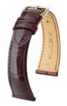 Hirsch Curea Hirsch London Alligator - burgundy, lucioasă - 18 mm - L - Standardní délka (doporučujeme) - 14 mm - Argint + 5 ani garanție și cadou GRATUIT (P101362)