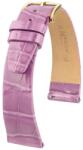 Hirsch Curea Hirsch Prestige Alligator - violet, lucioasă - 18 mm - L - Standardní délka (doporučujeme) - 14 mm - Aur roz + 5 ani garanție și cadou GRATUIT (P100161)