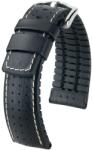 Hirsch Curea Hirsch Tiger - negru - 24 mm - L - Standardní délka (doporučujeme) - 22 mm - Argint + 5 ani garanție și cadou GRATUIT - helveti - 394,65 RON