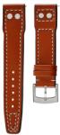 Biatec Curea din piele Biatec Pilot | Maro - 20 mm - Argint