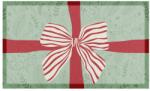 Artsy Mats Изтривалка с коледен мотив от рециклирана пластмаса 40x70 cm Red & White Stripe Bow - Artsy Doormats (DMW-STRIPEYBOW-7040)