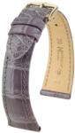 Hirsch Curea Hirsch London Alligator - taupe, lucioasă - 20 mm - L - Standardní délka (doporučujeme) - 18 mm - De aur + 5 ani garanție și cadou GRATUIT (P103100)