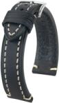 Hirsch Curea Hirsch Liberty - neagră - 20 mm - L - Standardní délka (doporučujeme) - 18 mm - Argint + 5 ani garanție și cadou GRATUIT (P39693)