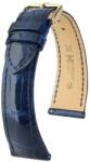 Hirsch Curea Hirsch London Alligator - albastru, lucios - 19 mm - L - Standardní délka (doporučujeme) - 16 mm - Argint + 5 ani garanție și cadou GRATUIT (P99753)