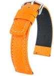 Hirsch Curea Hirsch Carbon - portocalie - 20 mm - L - Standardní délka (doporučujeme) - 18 mm - Argint + 5 ani garanție și cadou GRATUIT (P39726)
