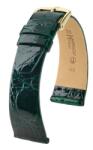 Hirsch Curea Hirsch Prestige Crocodile - verde închis - 18 mm - L - Standardní délka (doporučujeme) - 14 mm - Argint + 5 ani garanție și cadou GRATUIT (P101893)