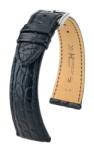 Hirsch Curea Hirsch Regent - neagră, mată - 18 mm - L - Standardní délka (doporučujeme) - 16 mm - Argint + 5 ani garanție și cadou GRATUIT (P76832)