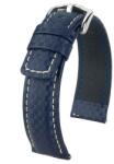 Hirsch Curea Hirsch Carbon - albastră - 22 mm - L - Standardní délka (doporučujeme) - 20 mm - Argint + 5 ani garanție și cadou GRATUIT (P39732)