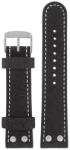 Junkers Curea din piele Junkers 22mm - negru/două nituri + 5 ani garanție și cadou GRATUIT (P65664)