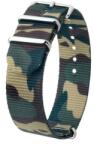 Hirsch Curea Hirsch Rush NATO - camuflaj verde - 18 mm + 5 ani garanție și cadou GRATUIT (P42530)