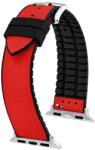 Hirsch Řemínek Hirsch Arne pro Apple Watch - červený - 22 mm - L - Standardní délka (doporučujeme) - 20 mm - Argint + 5 ani garanție și cadou GRATUIT (P129729)
