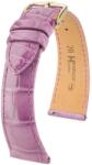 Hirsch Curea Hirsch London Alligator - violet, lucioasă - 17 mm - M - Střední délka - 14 mm - De aur + 5 ani garanție și cadou GRATUIT (P87146)