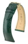 Hirsch Curea Hirsch London Lizard - verde, lucioasă - 17 mm - L - Standardní délka (doporučujeme) - 16 mm - Argint + 5 ani garanție și cadou GRATUIT (P101570)