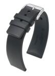 Hirsch Curea Hirsch Pure - negru - 24 mm - L - Standardní délka (doporučujeme) - 22 mm - Argint + 5 ani garanție și cadou GRATUIT (P77223)