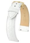 Hirsch Curea Hirsch Crocograin - alb - 14 mm - M - Střední délka - 12 mm - De aur + 5 ani garanție și cadou GRATUIT