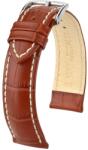Hirsch Curea Hirsch Modena - maro auriu - 20 mm - L - Standardní délka (doporučujeme) - 18 mm - Argint + 5 ani garanție și cadou GRATUIT (P78867)