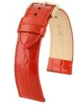 Hirsch Curea Hirsch Crocograin - roșie - 12 mm - M - Střední délka - 10 mm - De aur + 5 ani garanție și cadou GRATUIT (P39610)