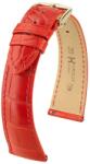 Hirsch Curea Hirsch London Alligator - roșu, mat - 14 mm - M - Střední délka - 12 mm - Aur roz + 5 ani garanție și cadou GRATUIT (P101337)