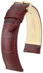 Hirsch Curea Hirsch Duke - burgundy - 18 mm - L - Standardní délka (doporučujeme) - 16 mm - De aur + 5 ani garanție și cadou GRATUIT (P35213)