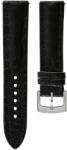 Biatec Curea din piele Biatec crocodil autentic | Negru - 20 mm - Argint + 5 ani garanție și cadou GRATUIT