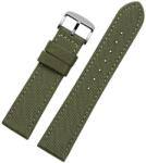 Helveti Curea nylon/piele verde - 24 mm + 5 ani garanție și cadou GRATUIT