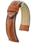 Hirsch Curea Hirsch Heavy Calf - maro auriu - 22 mm - L - Standardní délka (doporučujeme) - 18 mm - Argint + 5 ani garanție și cadou GRATUIT (P77137)