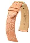 Hirsch Curea Hirsch Genuine Croco - roz, lucioasă - 22 mm - L - Standardní délka (doporučujeme) - 20 mm - Argint + 5 ani garanție și cadou GRATUIT (P100519)