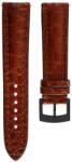Biatec Curea din piele Biatec crocodil autentic | Maro deschis - 20 mm - Negru