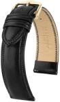 Hirsch Curea Hirsch Ascot - neagră, lucioasă - 18 mm - L - Standardní délka (doporučujeme) - 16 mm - De aur + 5 ani garanție și cadou GRATUIT (P40423)