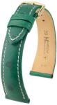 Hirsch Curea Hirsch Massai Ostrich - verde, cusătură albă - 19 mm - L - Standardní délka (doporučujeme) - 16 mm - Aur roz + 5 ani garanție și cadou GRATUIT (P101611)