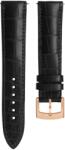 Biatec Curea din piele Biatec | Aligator negru autentic - 20 mm - Aur roz + 5 ani garanție și cadou GRATUIT (P110669)