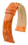 Hirsch Curea Hirsch Prestige Crocodile - portocalie - 16 mm - L - Standardní délka (doporučujeme) - 14 mm - Aur roz + 5 ani garanție și cadou GRATUIT (P100443)